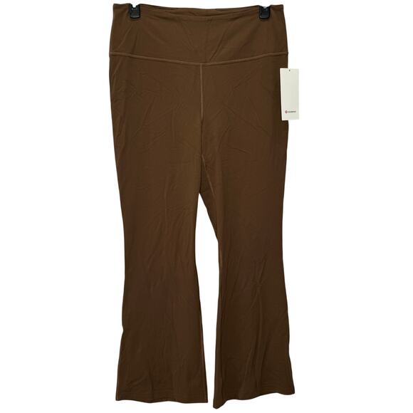 Lululemon Womens Groove SHR Flare Pants Nulu Java Brown Size 16 32.5" inseam New - Picture 1 of 5
